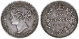 Queen Victoria
Canada. 10 Cents, 1900. 2,34g
Khant/Schön 3
ss+