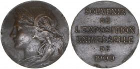 Exposition universelle
Frankreich. Medaille, 1900. SOUVENIR de L'EXPOSITION UNIVERSELLE de 1900 von Daniel Dupuis
13,76g
ss/vz