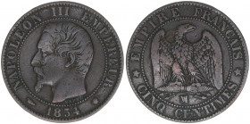 Napoleon III.
Frankreich. 5 Centimes, 1854. 4,99g
Kahnt/Schön 93
s/ss