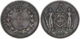 British North Borneo
Großbritannien. One Cent, 1888. 8,83g
KM#2
ss