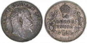 British India
Großbritannien. 1/4 Rupie, 1904. 2,91g
Schön 51
ss