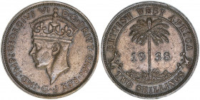 King Georg VI.
Großbritannien. Two Shilling, 1938. 11,21g
ss/vz