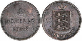 Victoria 1837-1901
Guernesey. 4 Doubles, 1868. 4,83g
Khant/Schön 9
ss