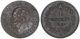 Victor Emanuel II. 1861-1878
Italien Königreich. 1 Centesimo, 1867 M. 0,97g
Kahnt/Schön 1
ss