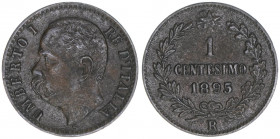 Humbert I. 1878-1900
Italien Königreich. 1 Centesimo, 1895 R. 1,00g
Kahnt/Schön 20
ss