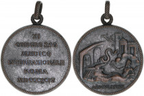Internationaler Medical Congress Rom
Italien. Bronzemedaille, 1894. 36mm mit Originalaufhängung
26,78g
ss