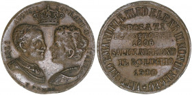 Victor Emanuel III.
Italien. Token, 1900. von E. Ponzi Victor Emanuel und Elena von Montenegro
4,95g
ss+