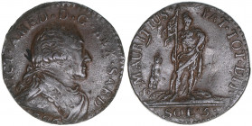 Victor Amadeus
Italien, Sardinien. 5 Soldi, 1706. 5,12g
ss