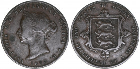 Victoria 1837-1901
Jersey. 1/13 Shilling, 1870. 9,33g
Khant/Schön 5
ss