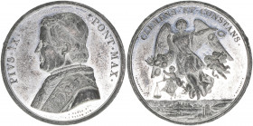 Papst Pius IX.
Kirchenstaat. Zinnmedaille, ohne Jahr. von Neuss - 40mm
23,86g
ss