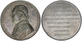 Cardinal Ant.Tostio
Kirchenstaat. Medaille, 1839. AE versilbert - 52mm
66,62g
vz-