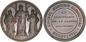 XV Centenario, 1897
Kirchenstaat. Bronze mit herrlicher Tönung. 33,78g
vz/stfr