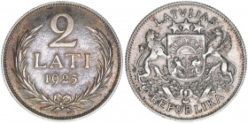2 Lati, 1925
Lettland. 9,91g. ss