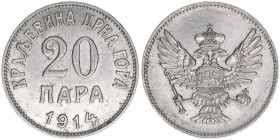 20 Para, 1914
Montenegro. 4,02g. Schön 14
vz