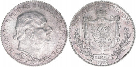 1 Perper, 1909
Montenegro. 5,01g. Schön 5
ss/vz