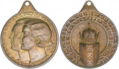 Prinz Bernhard und Prinzessin Juliana
Niederlande. Medaille, 1937. 7,78g
Originalöse
ss