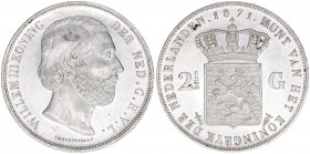 Wilhelm III. 1849-1890
Niederlande. 2 1/2 Gulden, 1871. 25,08g
Schön 58
vz-