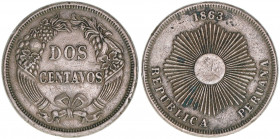 2 Centavos, 1863
Peru. 8,75g. Khant/Schön 61
ss
