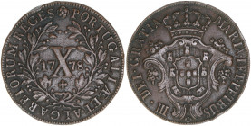 Maria I. und Peter III.
Portugal. 10 Reis, 1778. 11,85g
KM#262
ss