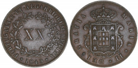 Maria II. 1834-1853
Portugal. 20 Reis, 1849. 25,43g
Khant/Schön 65
ss