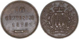 10 Centesimi, 1875
San Marino. Mailand. 9,94g
Khant/Schön 2
ss