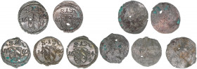 Reichsstadt Nürnberg
Altdeutschland. Lot mit 5 Pfennigen. 1682, 1683, 1684, 1685, 1686
meist vz und besser