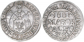 Franz I.
Aachen. 3 Marck, 1764. Aachen
1,87g
KM:50
ss