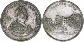 Ludwig II.
Bayern. Medaille, ohne Jahr. Schloss Berg von Lauer
München
17,87g
vgl. Auktion Höhn 86,1491
unedel
ss-