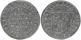 Friedrich Wilhelm 1640-1688
Brandenburg. 2 Gröscher, 1653. Berlin
3,37g
Bahrfeldt 155
ss