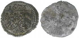 Pfennig, 1673
Reichsstadt Nürnberg. 0,39g. vz