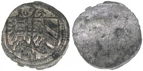 Pfennig, 1674
Reichsstadt Nürnberg. 0,37g. Kellner 335
ss+