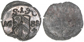 Pfennig, 1681
Reichsstadt Nürnberg. Nürnberg. 0,29g
Kellner 335
vz/stfr