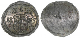 Pfennig, 1685
Reichsstadt Nürnberg. Nürnberg. 0,41g
Kellner 335
stfr-