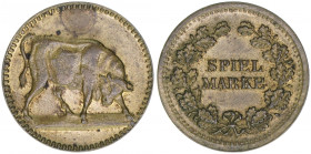Rechenpfennige und Spielgeld
Reichsstadt Nürnberg. Spielmarke. 1,94g
ss+