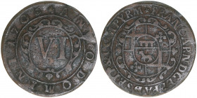 Franz Arnold von Wolff-Metternich
Paderborn. 6 Pfennig, 1706. 2,24g
Schön 4
ss+