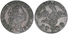 Friedrich II. 1762-1786
Preussen. 3 Gröscher, 1780 A. Berlin
1,67g
ss