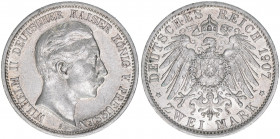 Wilhelm II. 1888-1918
Preussen. 2 Mark, 1907 A. 11,10g
AKS 134
vz