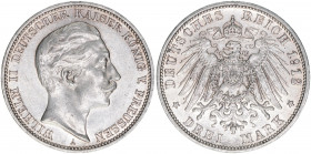 Wilhelm II. 1888-1918
Preussen. 3 Mark, 1912 A. 16,67g
AKS 131
vz