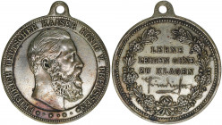 Friedrich, Deutscher Kaiser, König von Preussen
Brandenburg Preussen. Medaille, ohne Jahr. 20,23g
unedel
ss