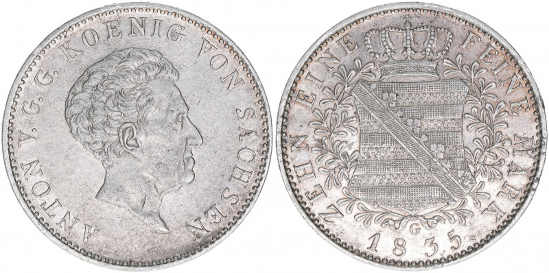 Anton 1827-1836
Sachsen Königreich. Konventionstaler, 1835 G. 27,90g
AKS 66
ss/v...