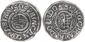 Johann Georg
Sachsen Anhalt. 1/24 Taler, 1616. 1,54g
vz