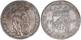 Utrecht
Westfriesland. 1/4 Gulden, 1759. 2,91g
KM#100
ss