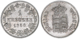 Wilhelm I. 1816-1864
Württemberg. 1 Kreuzer, 1856. 0,74g
AKS 110
vz+