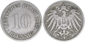 Deutsches Reich 1871-1918
10 Pfennig, 1896 G. Auflage 200000
3,91g
AKS 12
s/ss