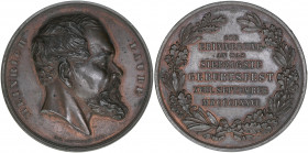 Heinrich Laube
Deutsches Reich - Medaillen. Bronzemedaille, 1876. aus Anlass des 70jährigen Geburtstagsfestes des deutschen Schriftstellers Heinrich L...