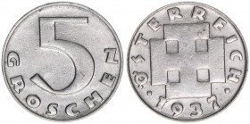 Verkehrsmünzen
5 Groschen, 1937. Wien
3,04g
ANK 7
vz
