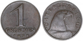 Verkehrsmünzen
1 Groschen, 1931. Wien
1,66g
ANK 2
ss/vz