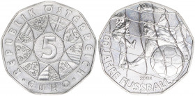 Sondergedenkmünze
5 Euro, 2004. 100 Jahre Fussball
Wien
stfr