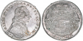Hieronymus Graf Colloredo 1772-1803
Erzbistum Salzburg. 20 Kreuzer, 1802. Salzburg
6,62g
Zöttl 3295, Probszt 2500
ss/vz