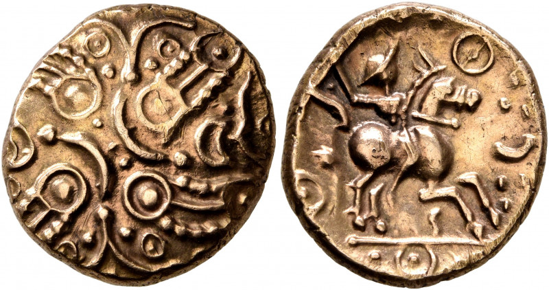 BRITAIN. Trinovantes & Catuvellauni. Tasciovanus, circa 25-10 BC. Stater (Gold, ...